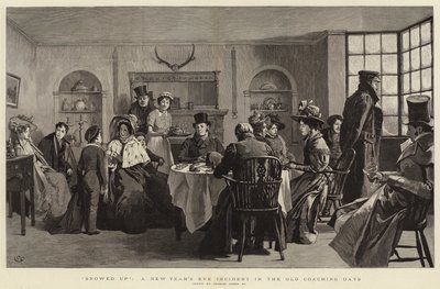 Ingesneeuwd, een oudejaarsavond incident in de oude koetsdagen door Charles Green